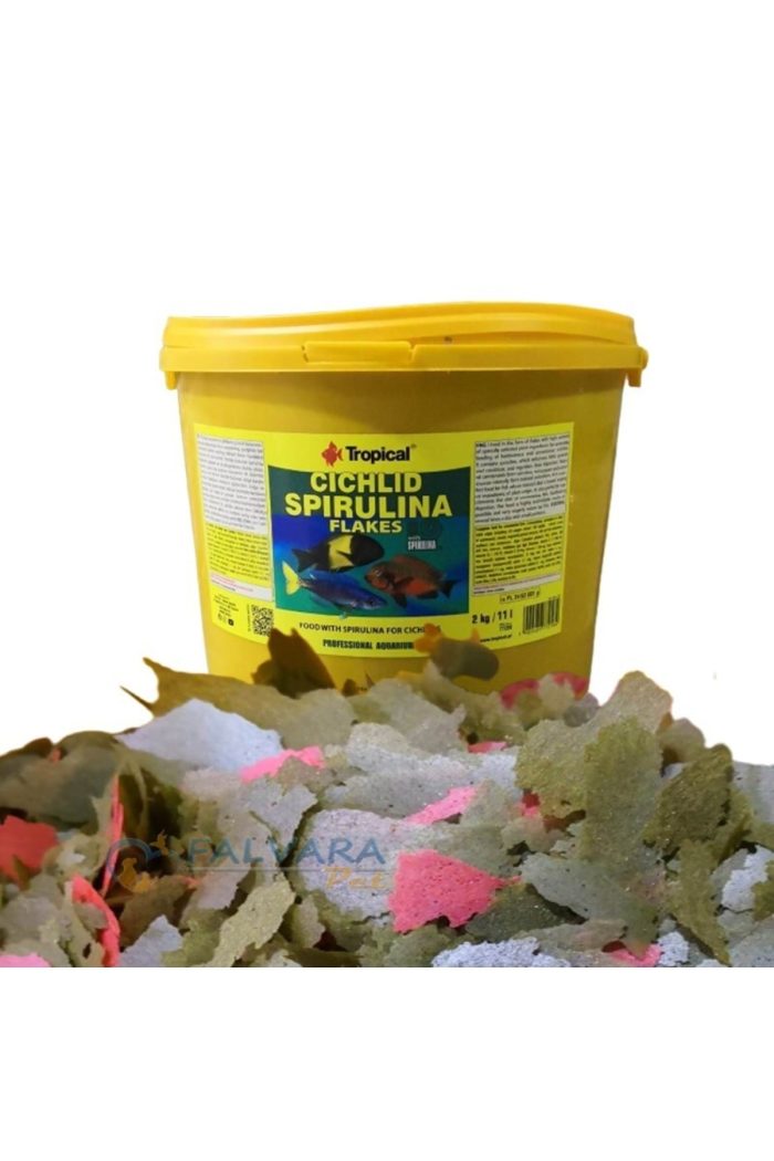 Cichlid Spirulina Flakes 100 gr Pul Balık Yemi