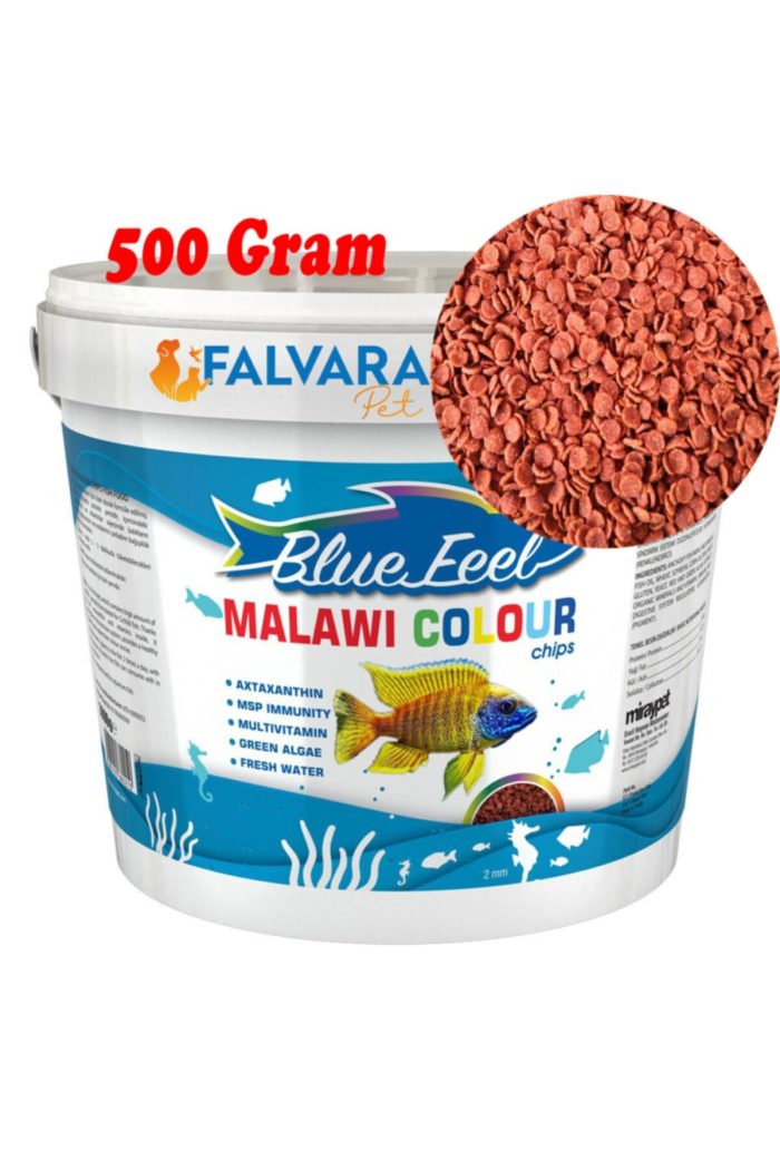 500 Gram Blue Feel Malawi Colour Chips (2 mm) Balık Yemi Kovadan Bölme