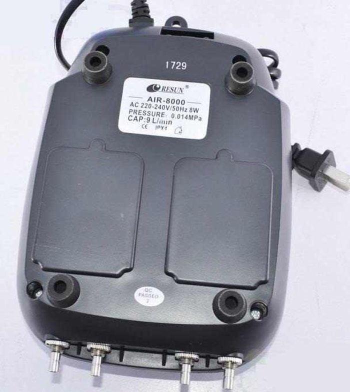 Resun Air 8000 Dört Çıkışlı Akvaryum Hava Motoru 9 Lt/Dakika